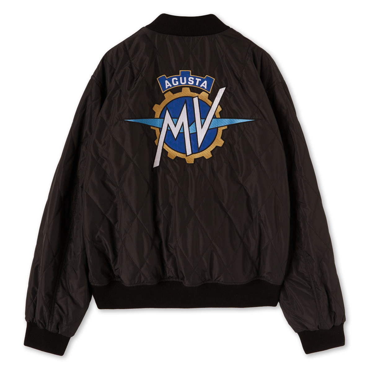 Logo Level 2 Quilted Bomber Black | MV Agusta Official Apparel Store Logo Level 2 Quilted Bomber Black | MV Agusta Official Apparel Store