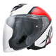 SCHUBERTH M1 voltea el casco delantero - BLACK/RED/WHITE