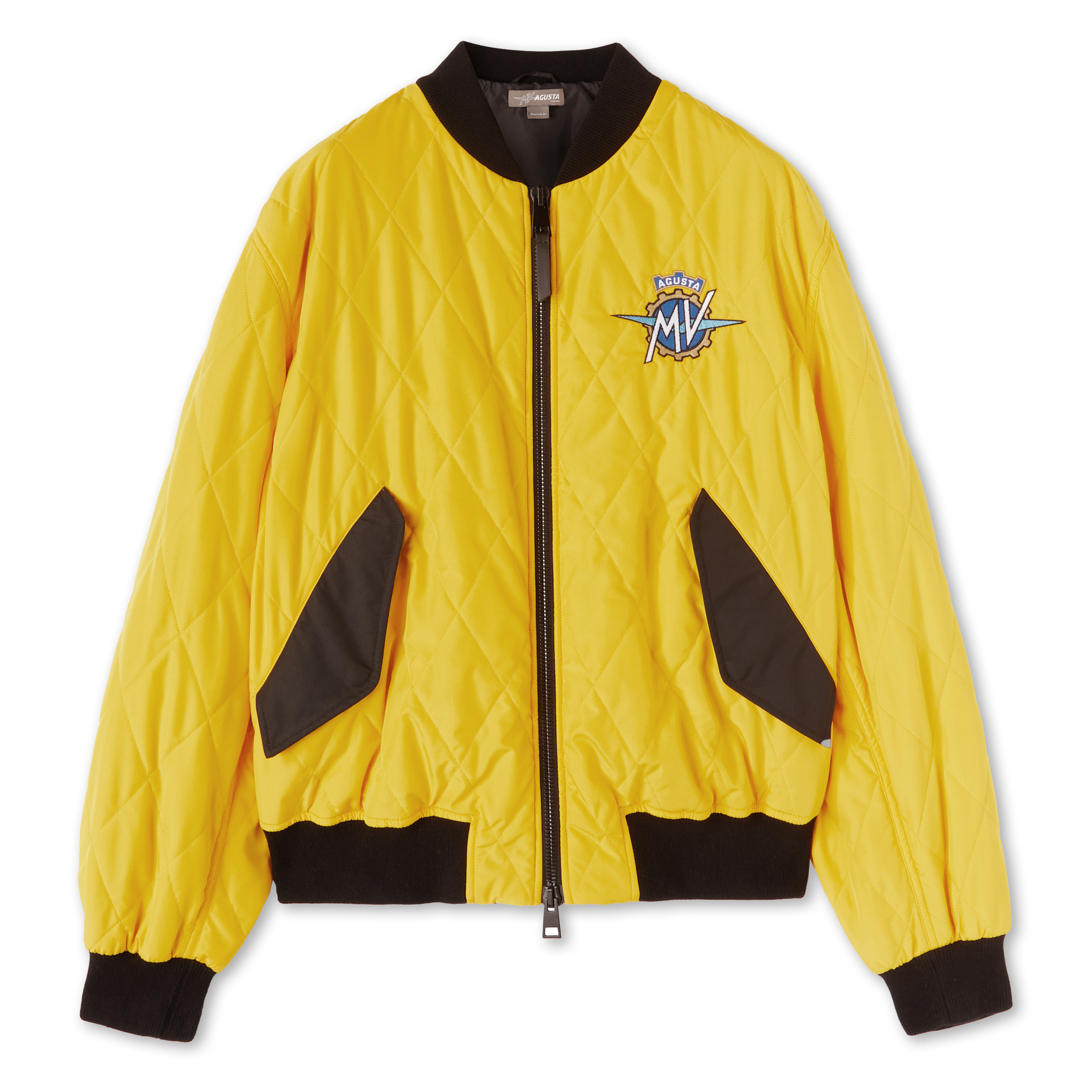 Yellow and black bomber on sale jacket